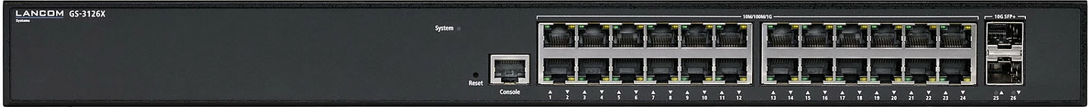 Switch LANCOM GS-3126X, 24x Gigabit, 2x 10G SFP+, Managed L3, 1U Rack, i zi