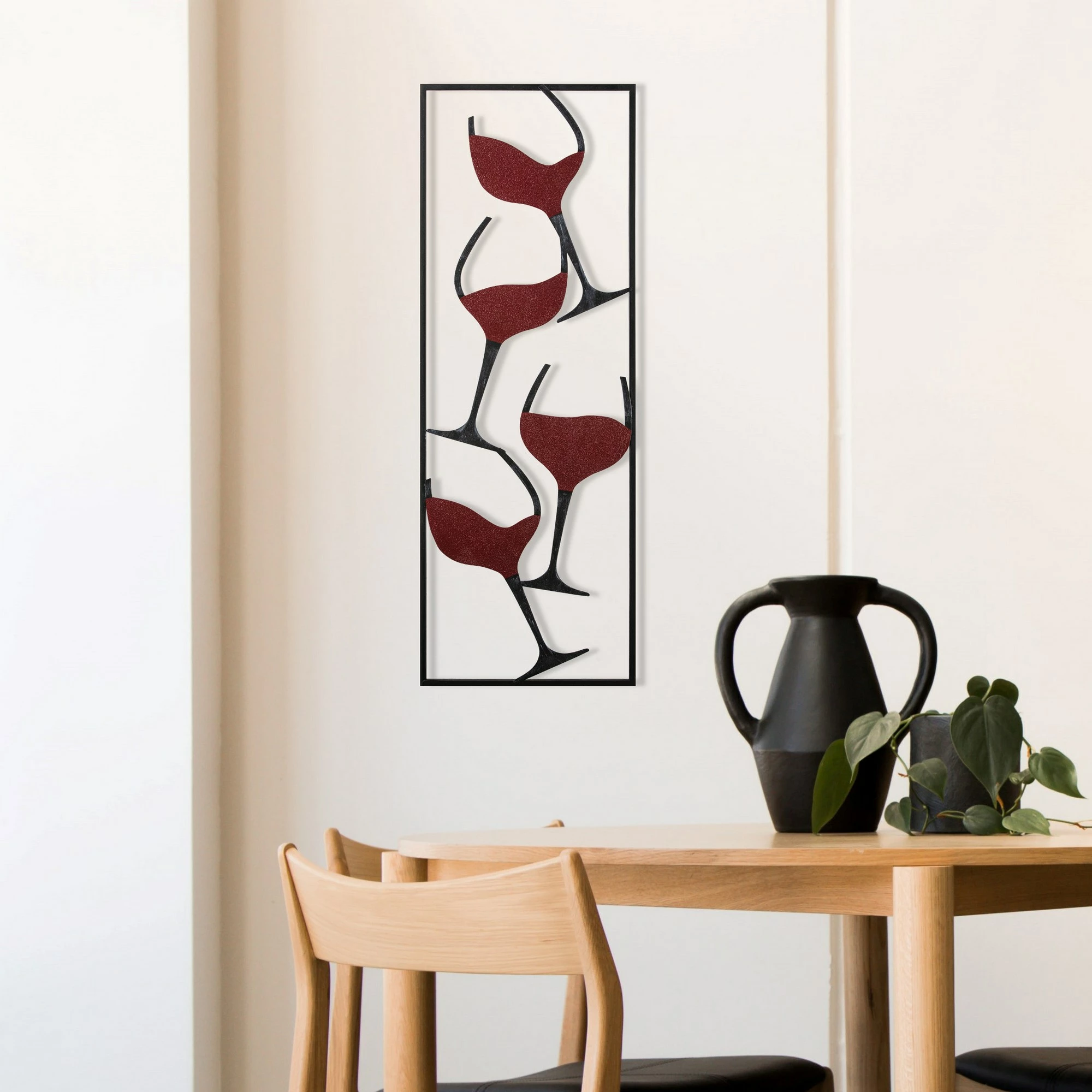 Aksesor dekorativ metalik për mur, Wallity, motiv vere, shumëngjyrësh, 32x5x90cm