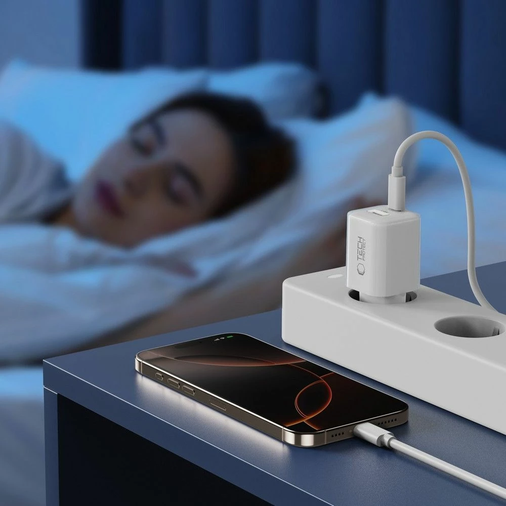 Karikues muri Tech-Protect NCM33W me 2 porta, 33W, i bardhë