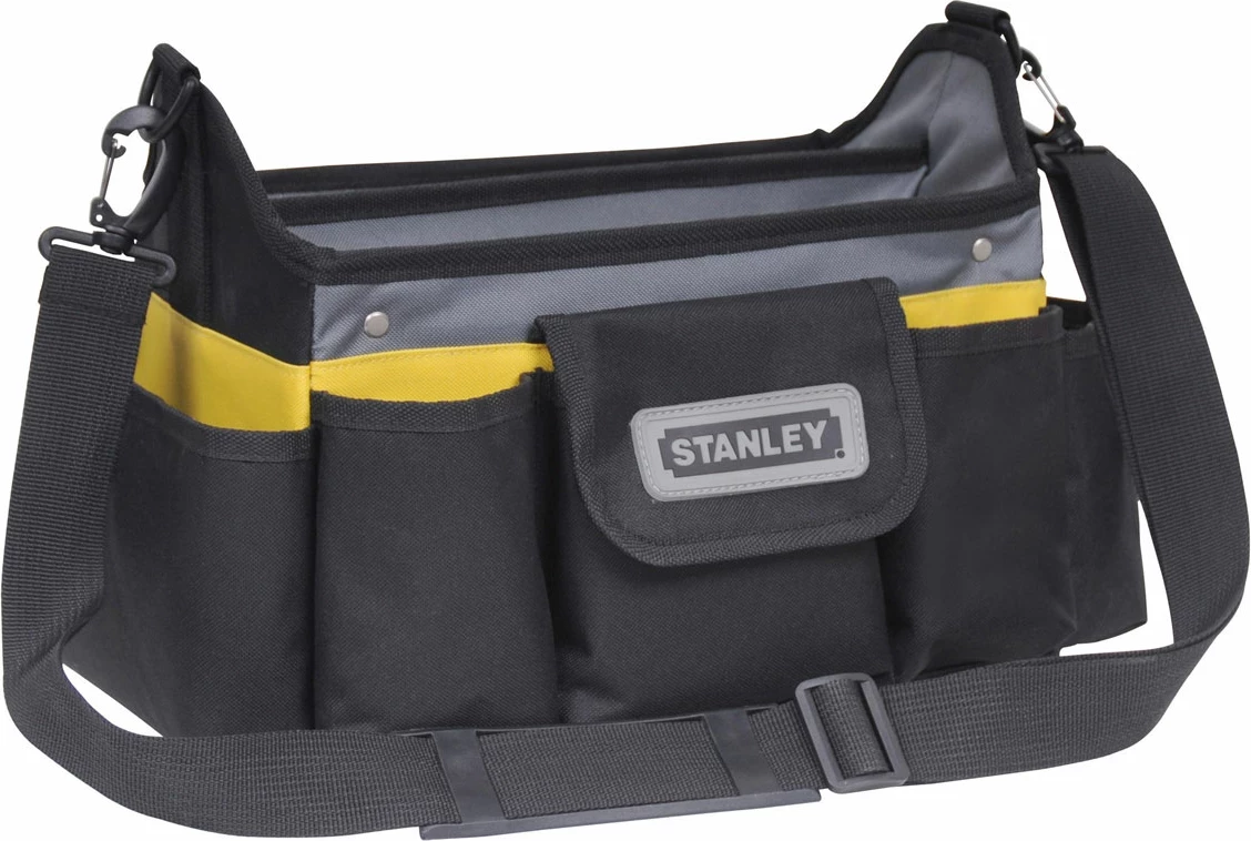 Çantë veglash Stanley STST1-70718 12" me hapje sipër, e zezë/verdhe