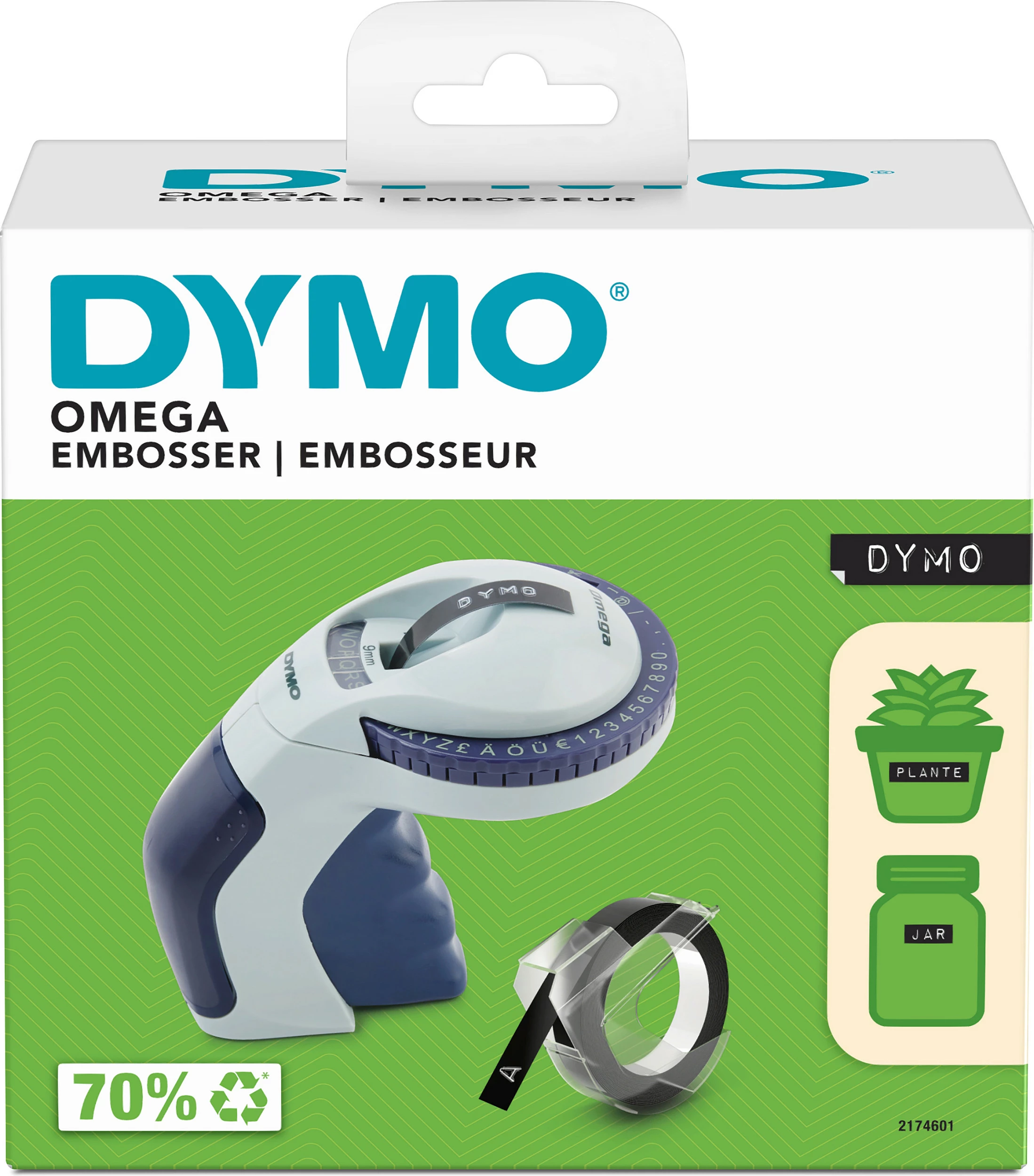 Etiketues manual Dymo Omega, embosser, ngjyrë blu