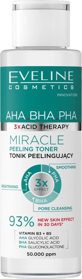 Tonik peeling për femra Eveline Cosmetics Acid Therapy, 3 x 110ml