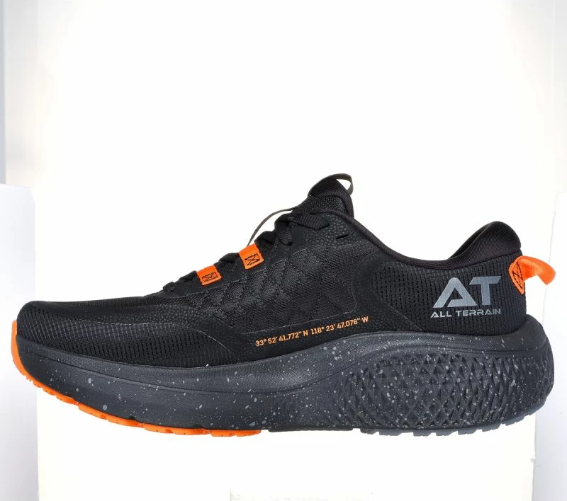 Atlete për meshkuj Skechers, të zeza portokalli