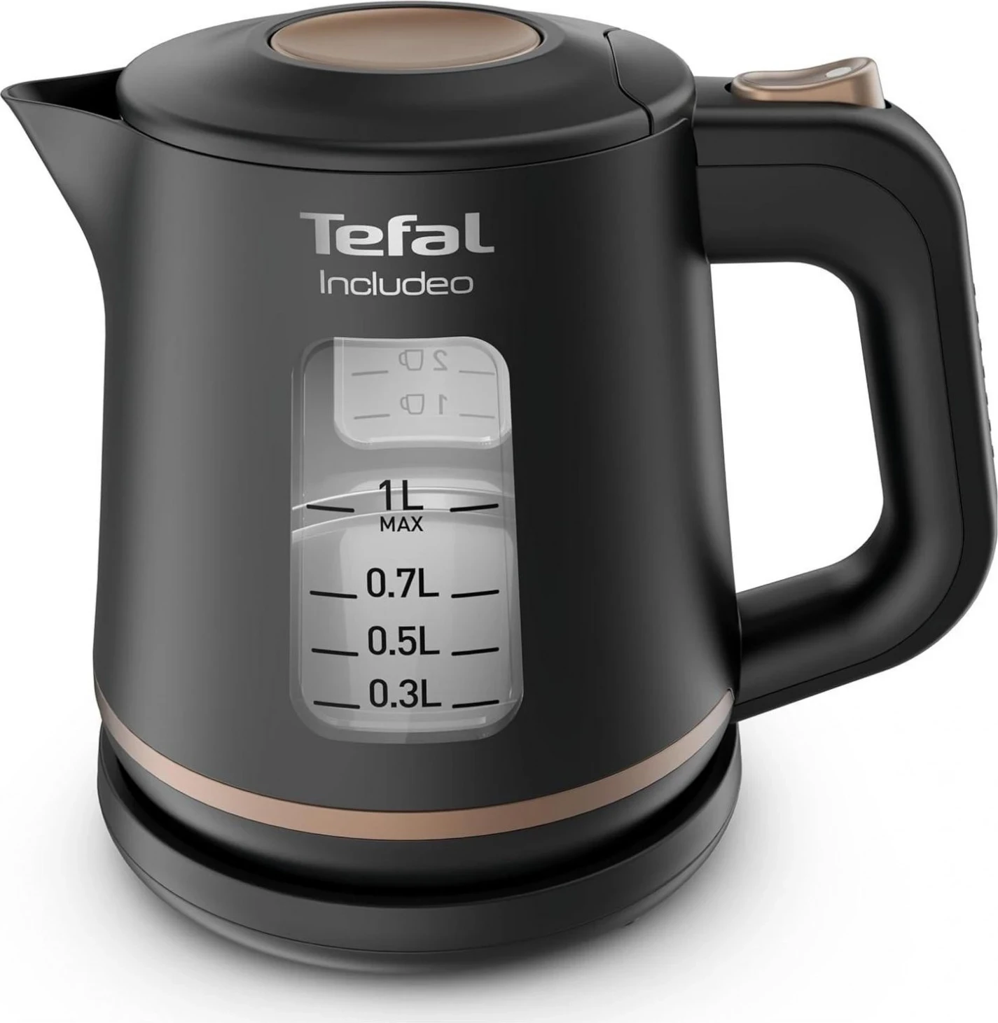 Çajnik elektrik Tefal Includeo KI533811, ngjyrë e zezë