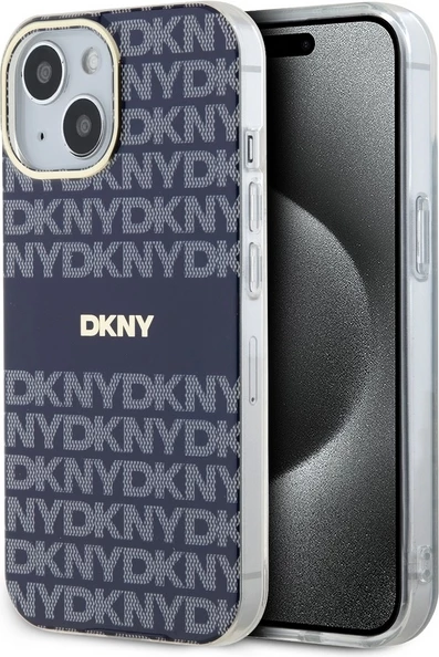 Mbështjellës DKNY IML Mono & Stripe MagSafe për iPhone 15/14/13, Blu