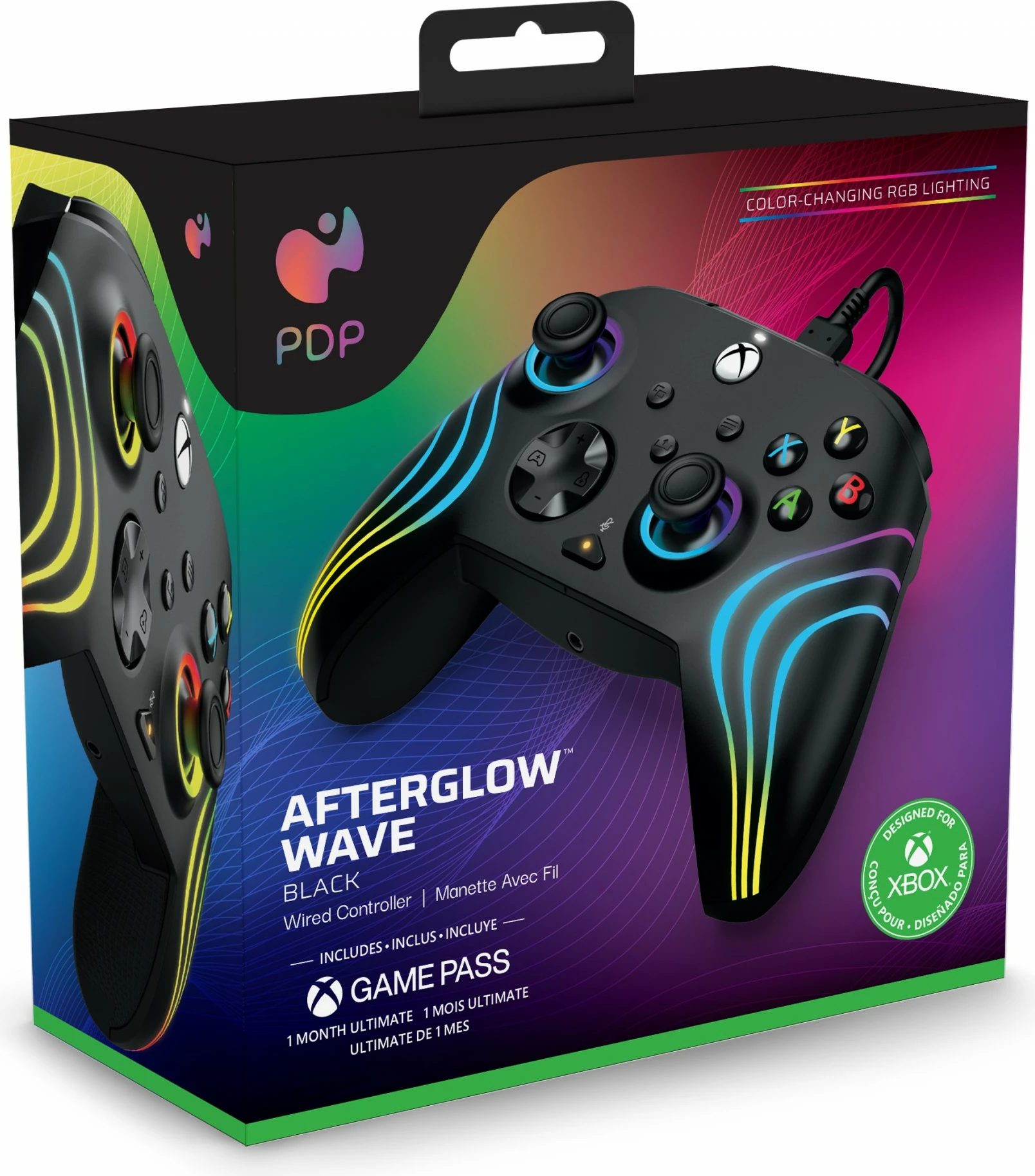 Gamepad PDP Afterglow Wave, PC, Xbox One, Xbox Series S/X, Wired, USB, i zi
