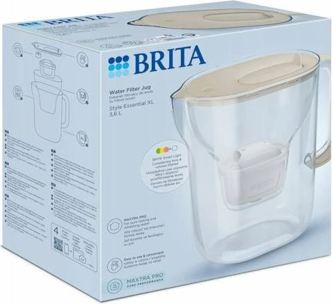 Kanarë filtruese uji Brita Style Essential XL 3.6 L, me filtër MAXTRA PRO (1 copë), kafe