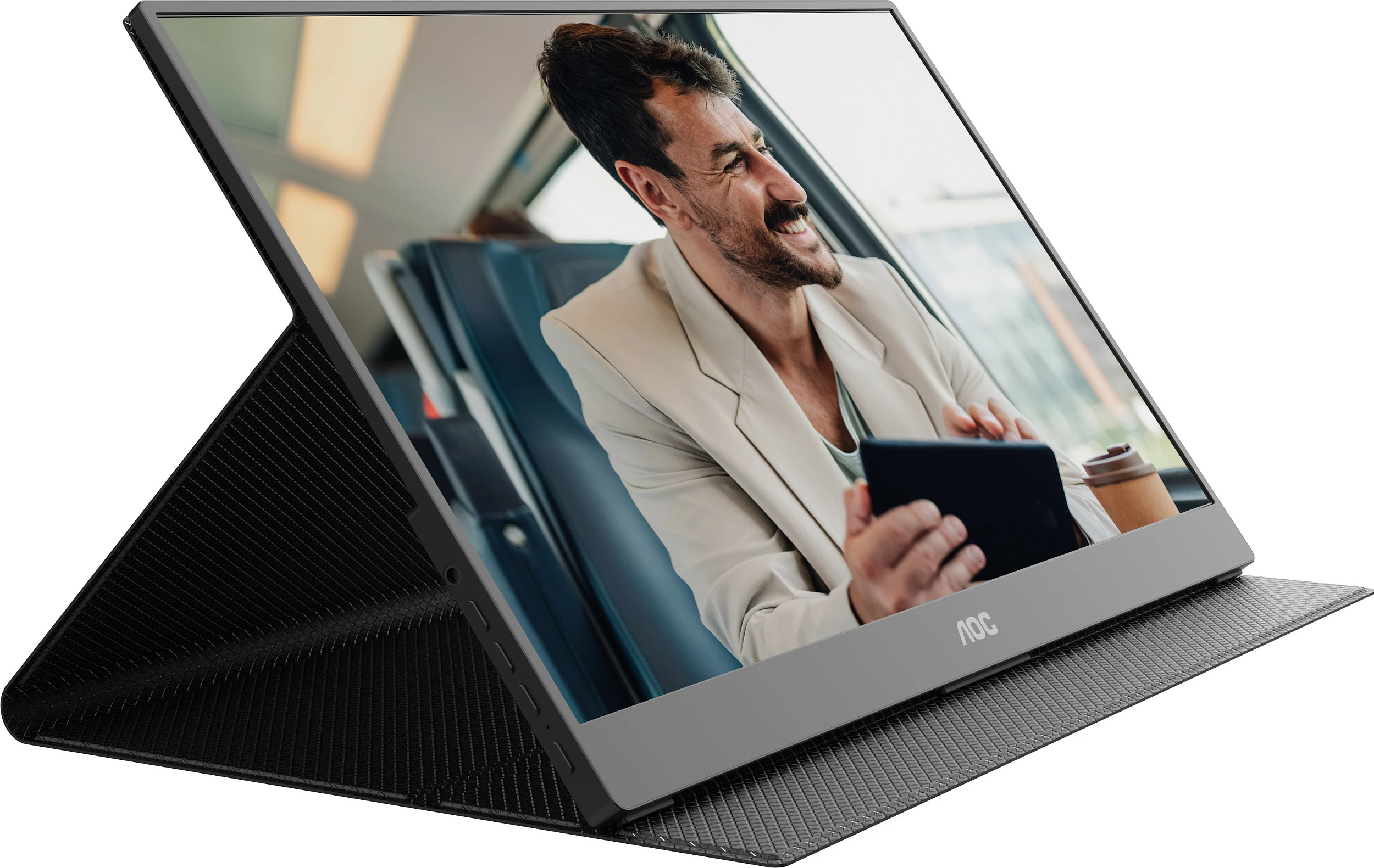 Monitor portativ AOC 16T20E2, 15.6", Full HD IPS, USB-C, mini HDMI, altoparlant