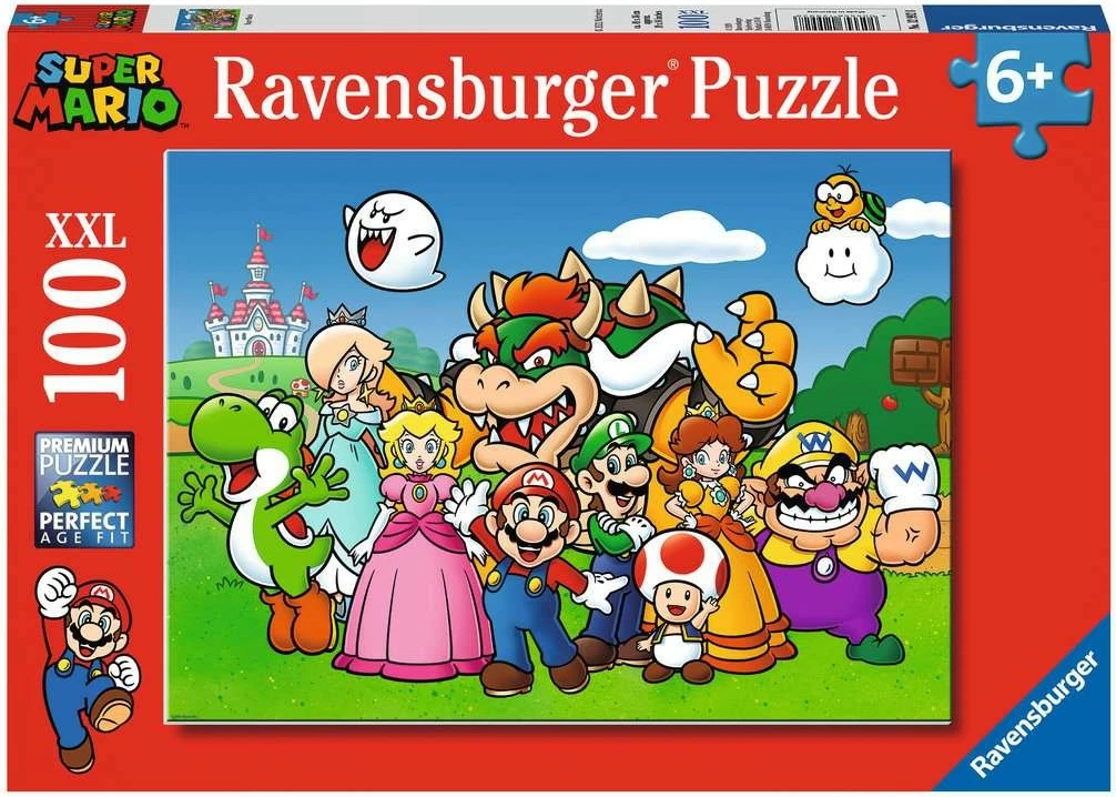 Puzzle Super Mario Ravensburger 100 pjesë XXL për fëmijë