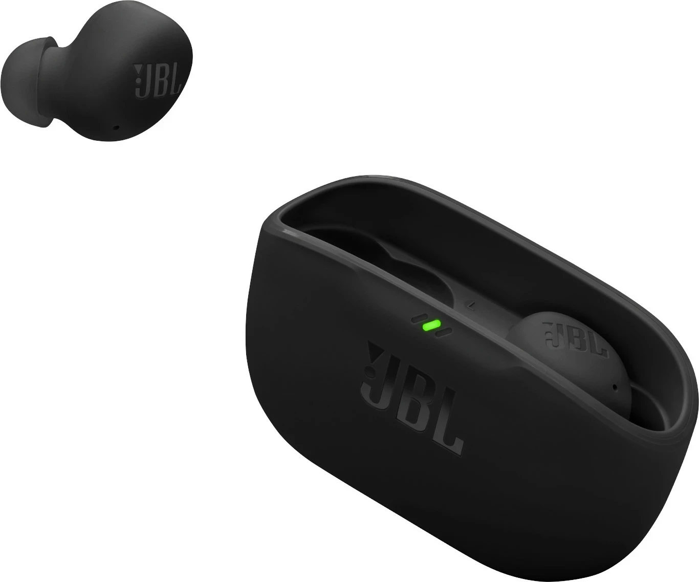 Kufje JBL Vibe Buds 2 True Wireless Bluetooth 5.2, 32 orë bateri, IP54, me kuti karikimi, të zeza