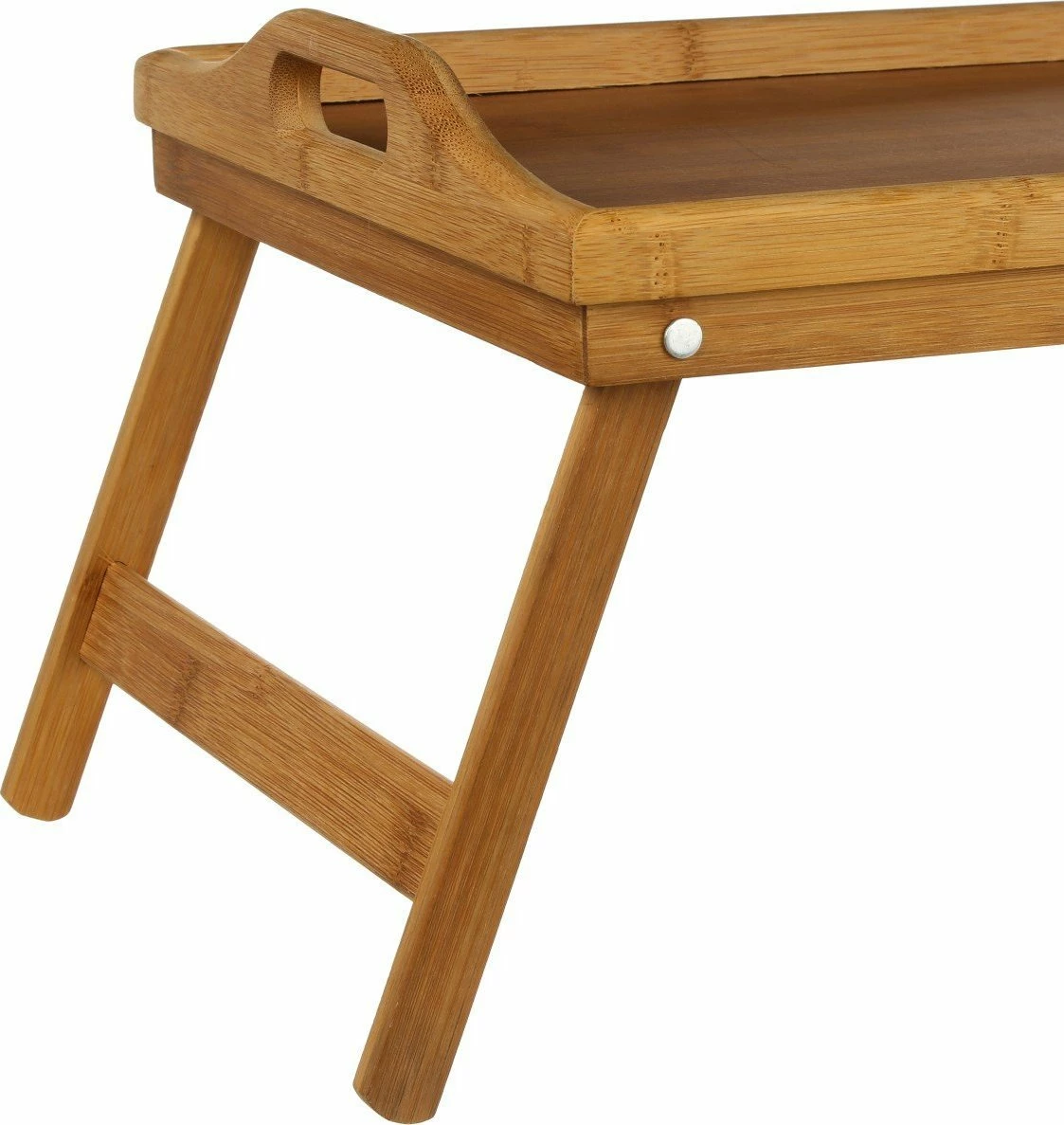Tabaka mëngjesi 5five, bambu 50x30 cm me këmbë të palosshme dhe doreza, kafe