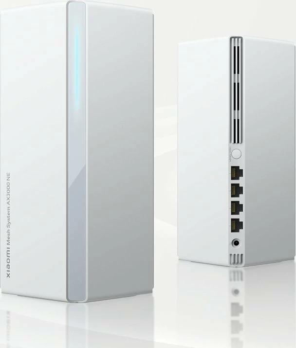 Sistem router mesh Xiaomi AX3000 NE Wi‑Fi 6, 4x Gigabit RJ45, WPA3, NFC, i bardhë, set 3 copë