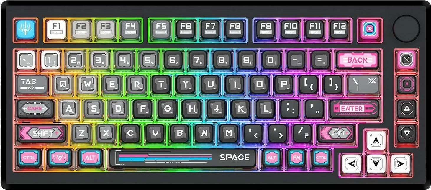 Tastierë mekanike Redragon K732MC-RGB-PRO Uranus Pro 82, RGB, wireless/wired, anglisht, e zezë