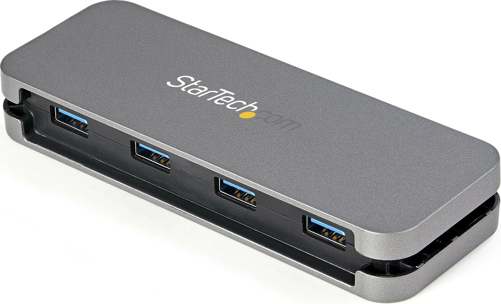 USB hub StarTech HB30AM4AB, 4x USB-A, USB 3.2 Gen 1 5Gbps, kabllo 28 cm, zi/hiri