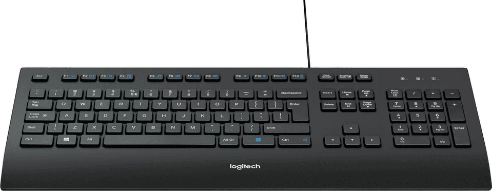 Tastierë me kabllo, Logitech K280e Business, US-International layout, madhësi standard, MPN 920-005217, e zezë