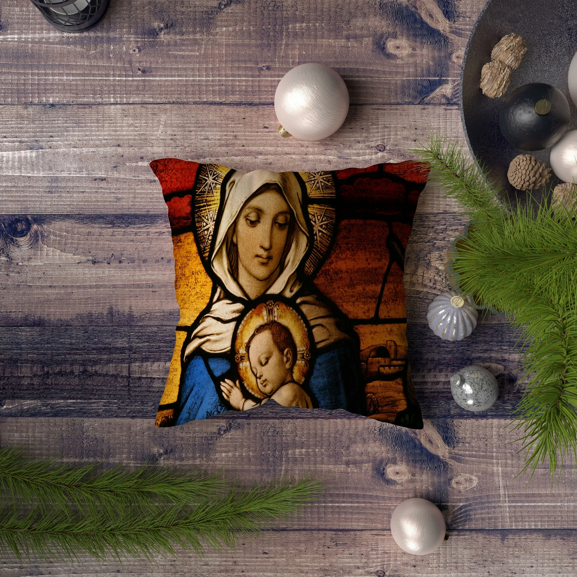 Jastëk Aberto Design, NYXMAS060, shumëngjyrësh, 43x43cm