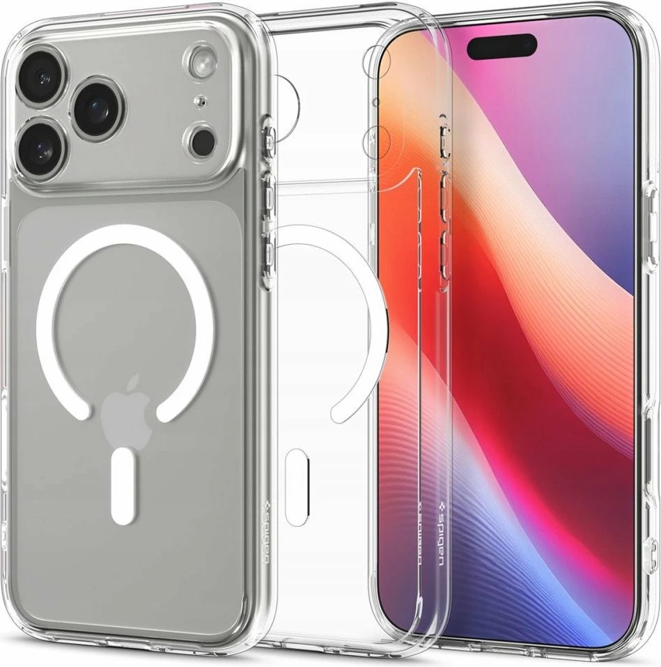 Mbështjellës Spigen Ultra Hybrid MagSafe për iPhone 17 Pro Max, transparent