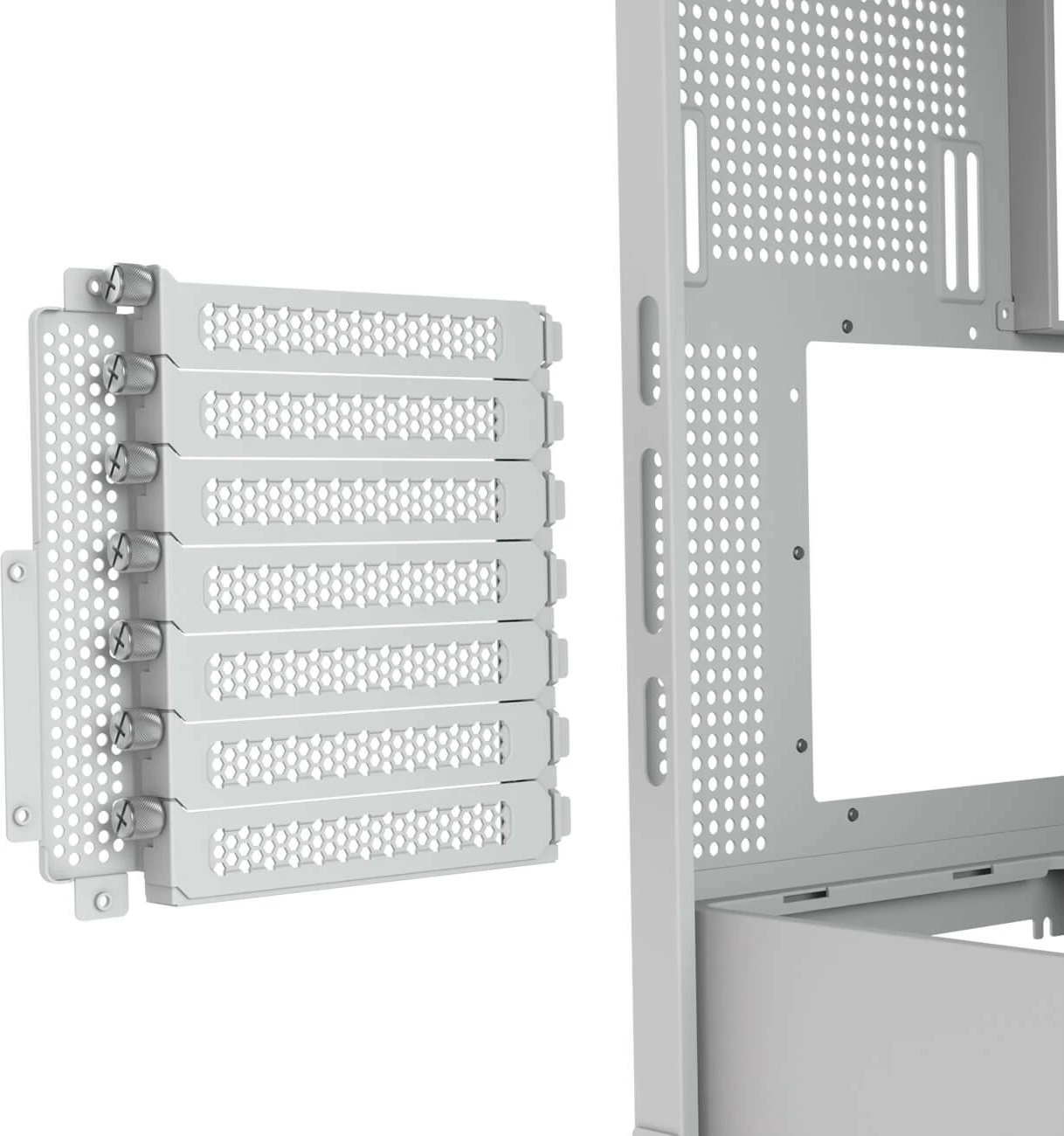Kasë Cougar FV270 ARGB midi tower e bardhë