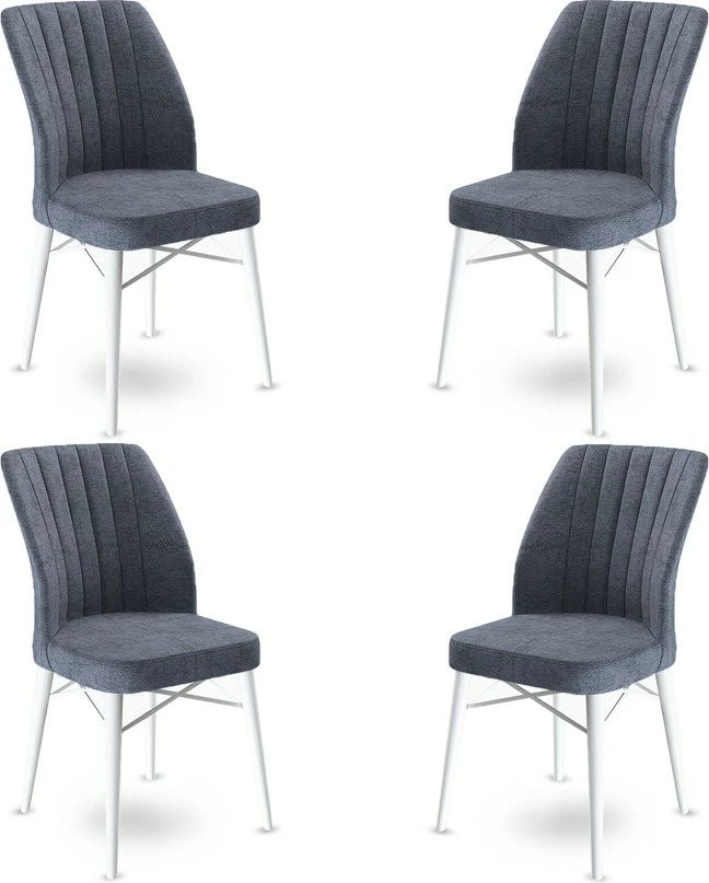 Set karrigash (4 copë), Hanah Home, Flex, fume dhe e bardhë