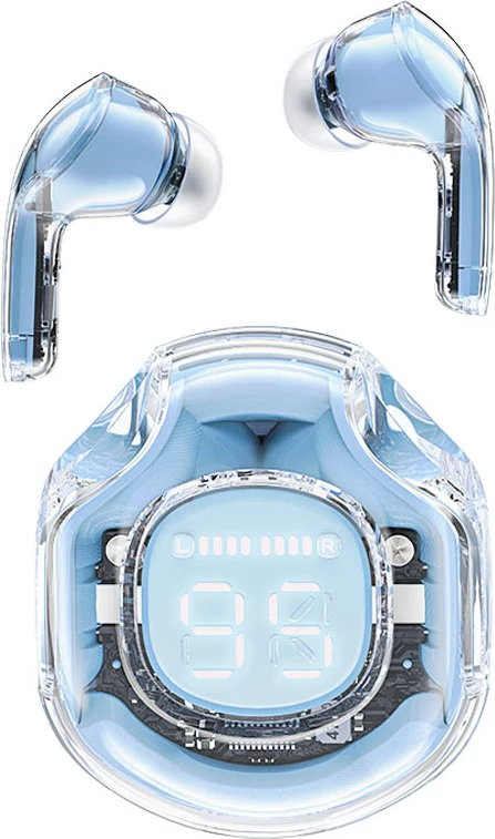 Kufje wireless Acefast T8, Bluetooth 5.3, TWS, Light Blue, me kuti karikimi