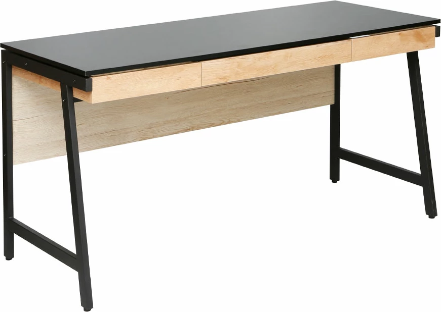 Tavolinë pune Nest, e zezë-natyrale, 140x58x75cm