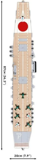 Set blloqesh Cobi Klocki IJN Akagi Aircraft Carrier, 3573 pjesë, Historical Collection