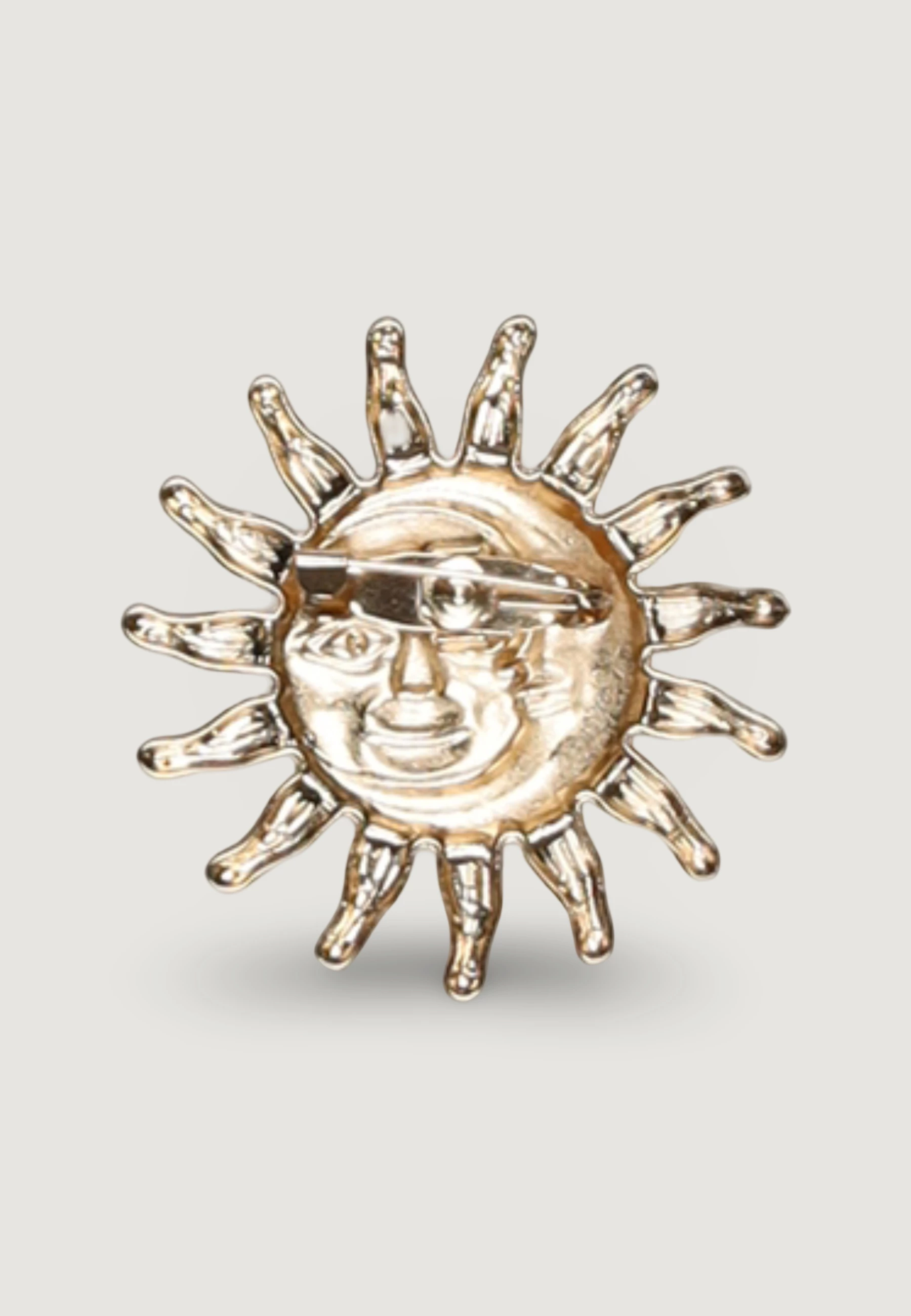 Broshe për femra I am Spille Sole, ngjyrë ari (gold wood)