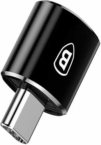Adapter Baseus 27625-uniw USB-A në USB-C, USB 2.0, OTG, 2.4A, i zi