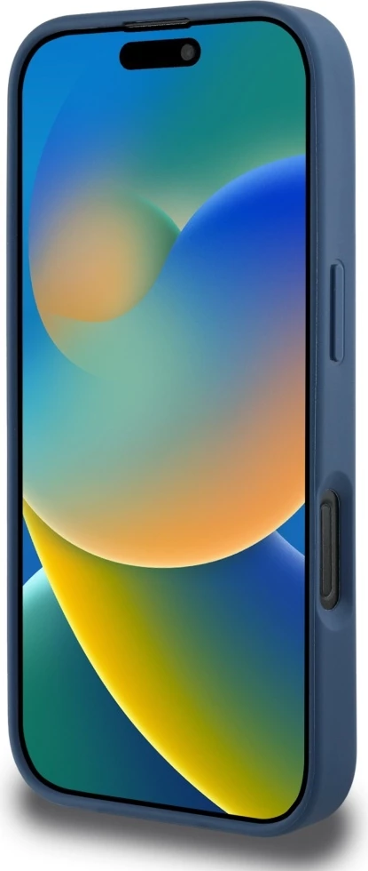 Mbështjellës Guess Grained Roses Big 4G logo për iPhone 16 Pro, Blu