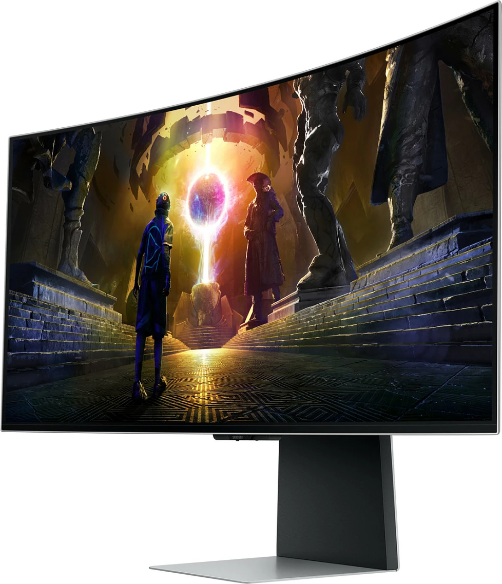 Monitor Samsung G85SD, 34", UltraWide Quad HD, OLED, Silver