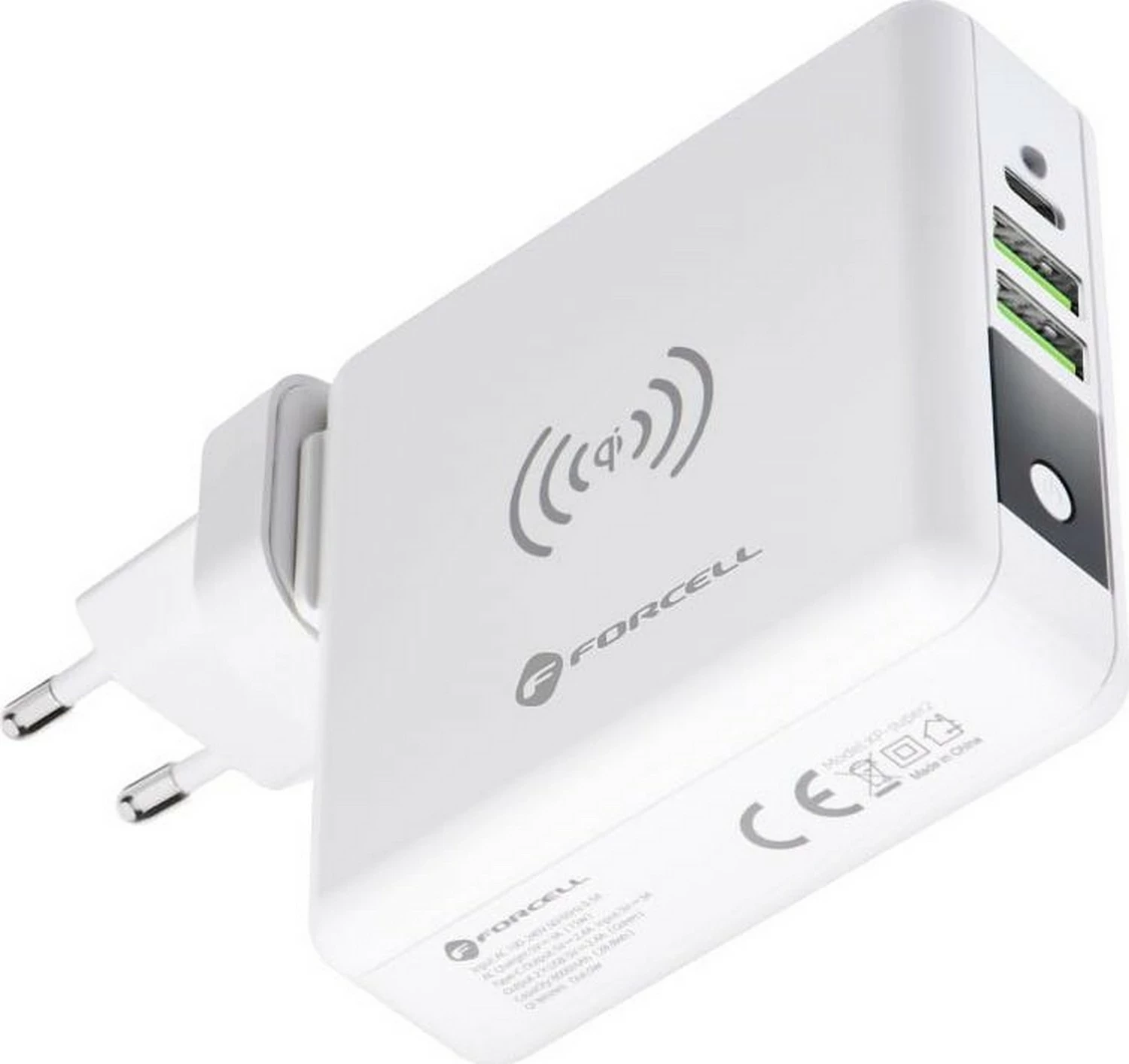 Karikues Forcell F-Energy 4n1 15W, power bank 8000mAh, USB/USB-C, i bardhë 6