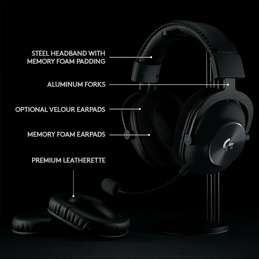Kufje gaming Logitech G PRO X Wireless LIGHTSPEED, pa tel, 20 - 20000 Hz, e zezë
