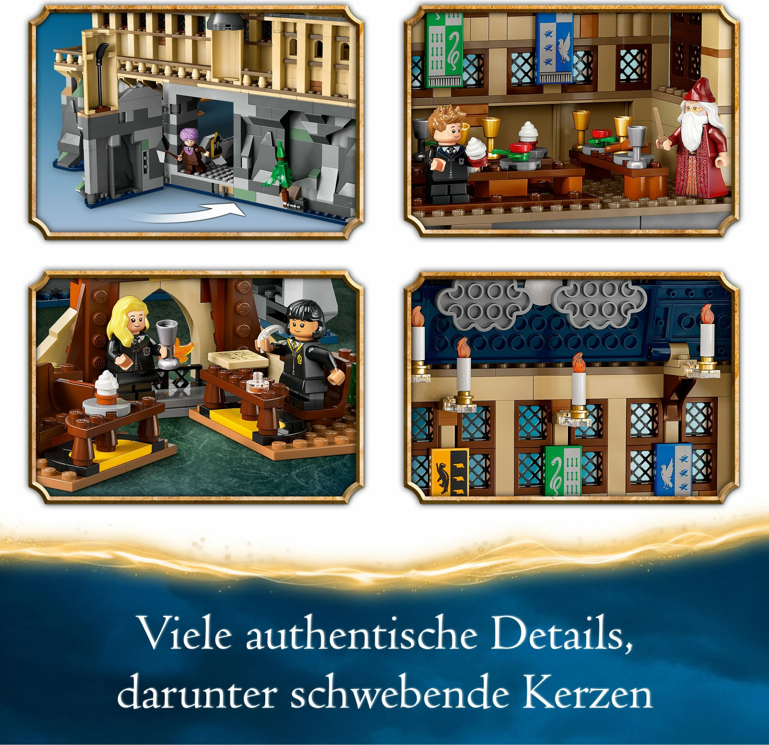 Set ndërtimi LEGO Hogwarts™ Castle: The Great Hall, 1732 pjesë, plastikë, 2.92 kg
