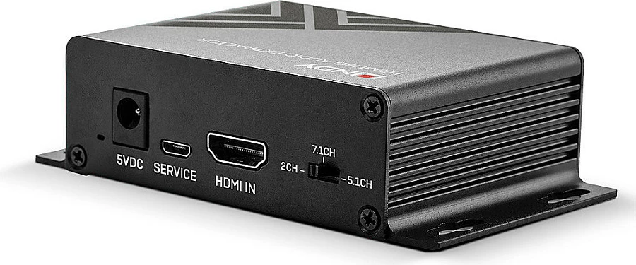 Ekstraktor audio HDMI Lindy 4K60 18G, HDMI 2.0, S/PDIF + RCA, Micro-USB 5V, i zi