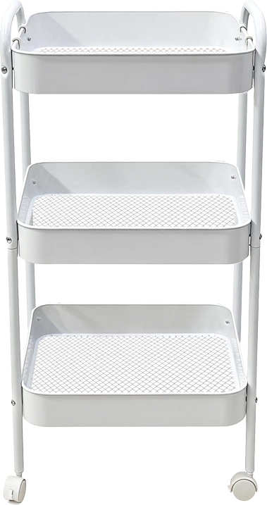 Karrocë me 3 nivele Nedea, metal i bardhë, 41x30x77cm