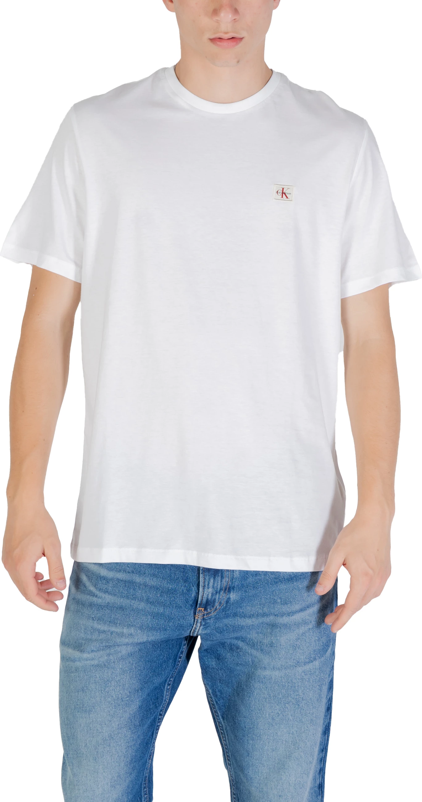 Maicë për meshkuj Calvin Klein Jeans SS Badge 30S Jersey LV04RC272G, e bardhë