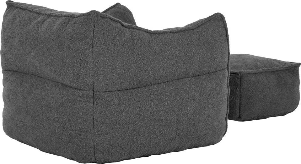 Set ulëse Sponge me këmbështetëse, ngjyrë gri e errët, 95x102x73cm