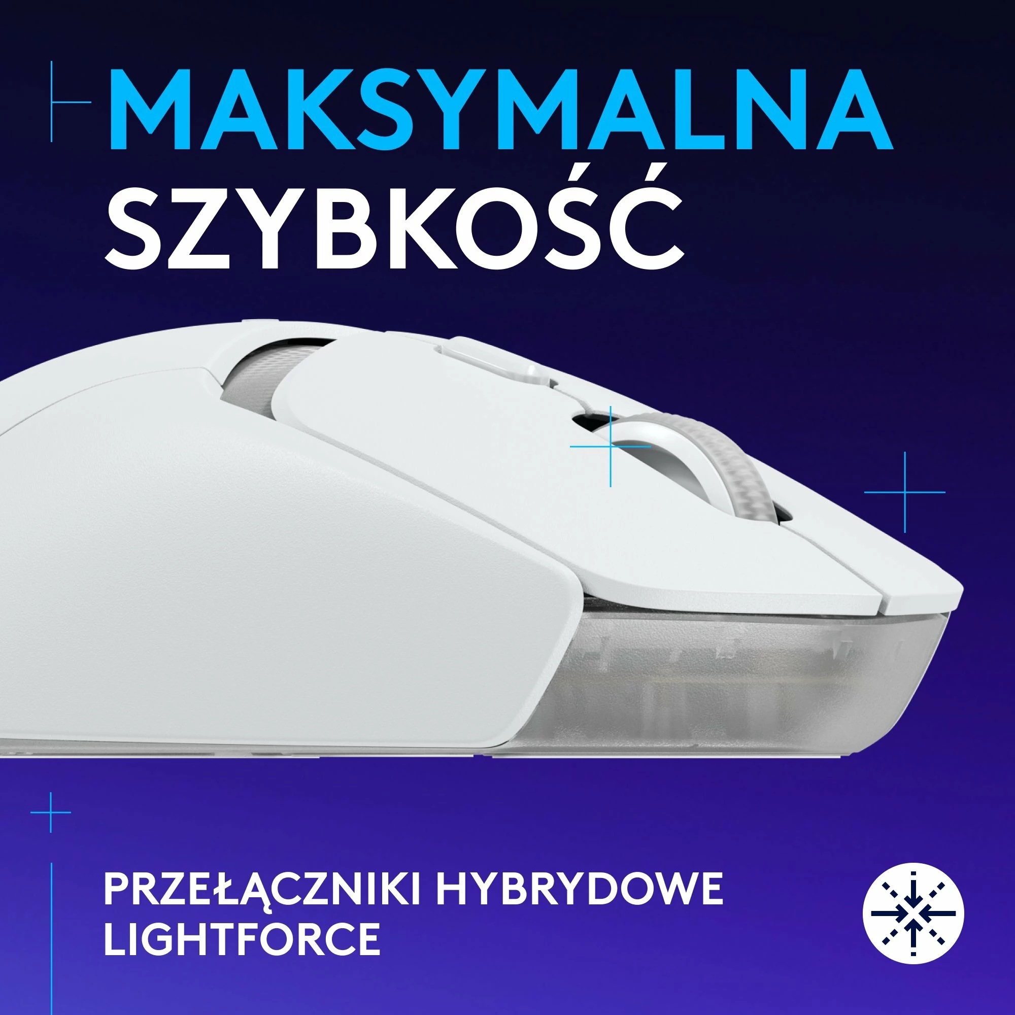 Maus Logitech G309 LIGHTSPEED 910-007207, Wireless 2.4GHz/Bluetooth/USB, HERO 25K 25600 DPI, 6 butona, 86 g, i bardhë