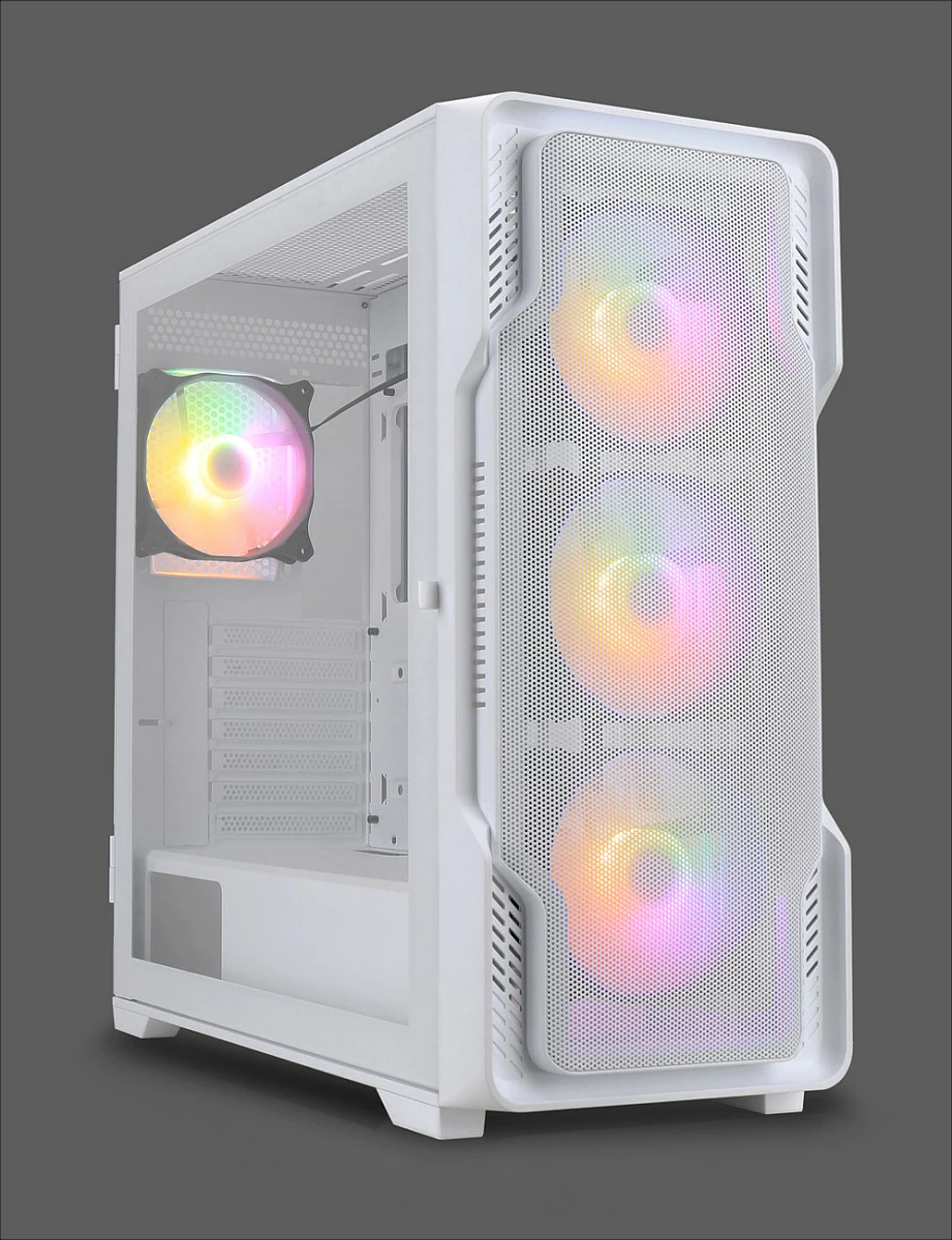 Kasë Nanoxia DS-9 ARGB Airflow, Midi Tower, USB-C, TG/Mesh, e bardhë
