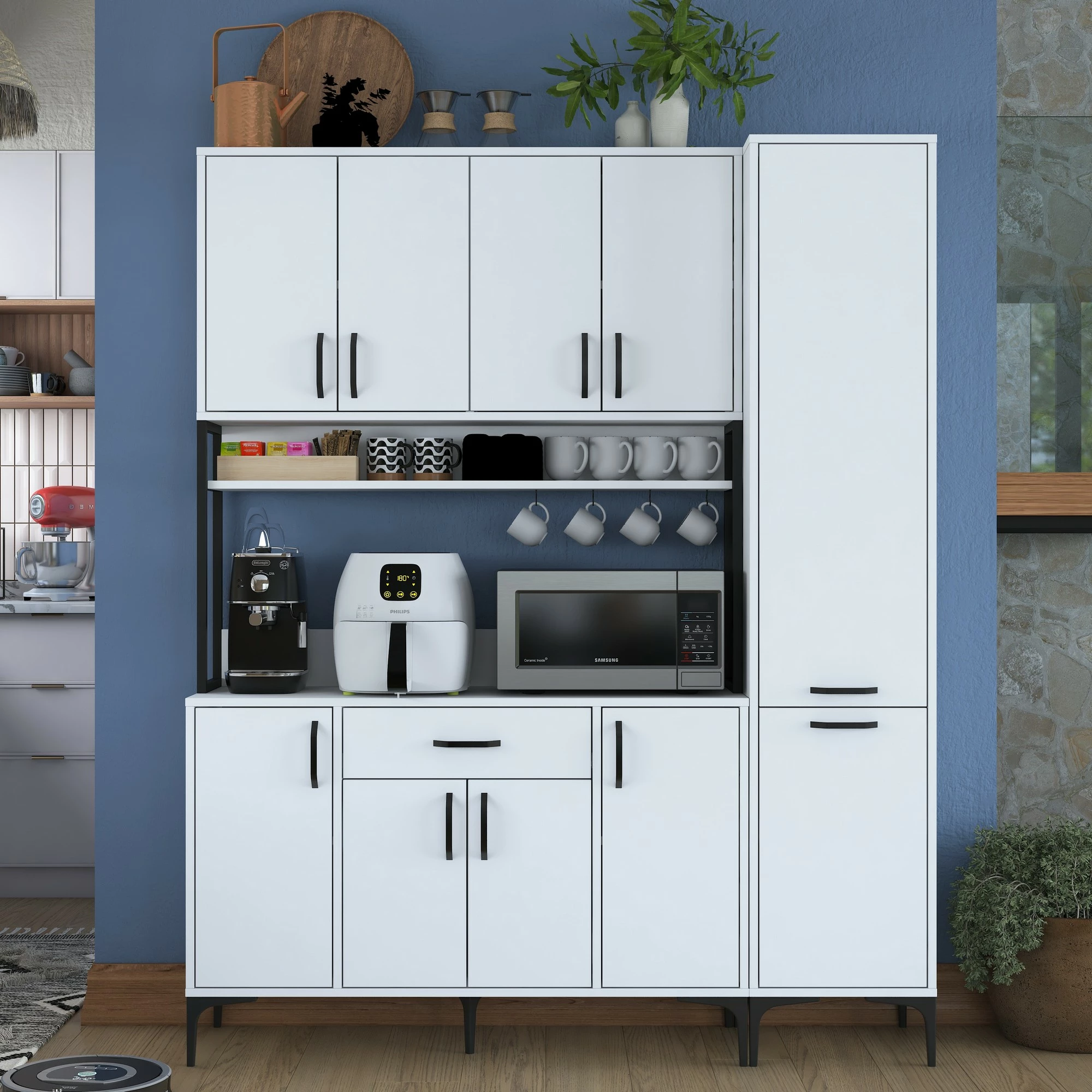 Dollap multifunksional Hanah Home, JE134 - 3055, i bardhë