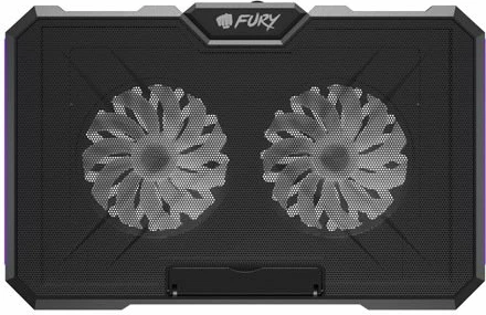 Stendë ftohëse për laptop Fury Gunbai G3 deri 17.3\", 2x120mm, RGB, 2xUSB 2.0, e zezë