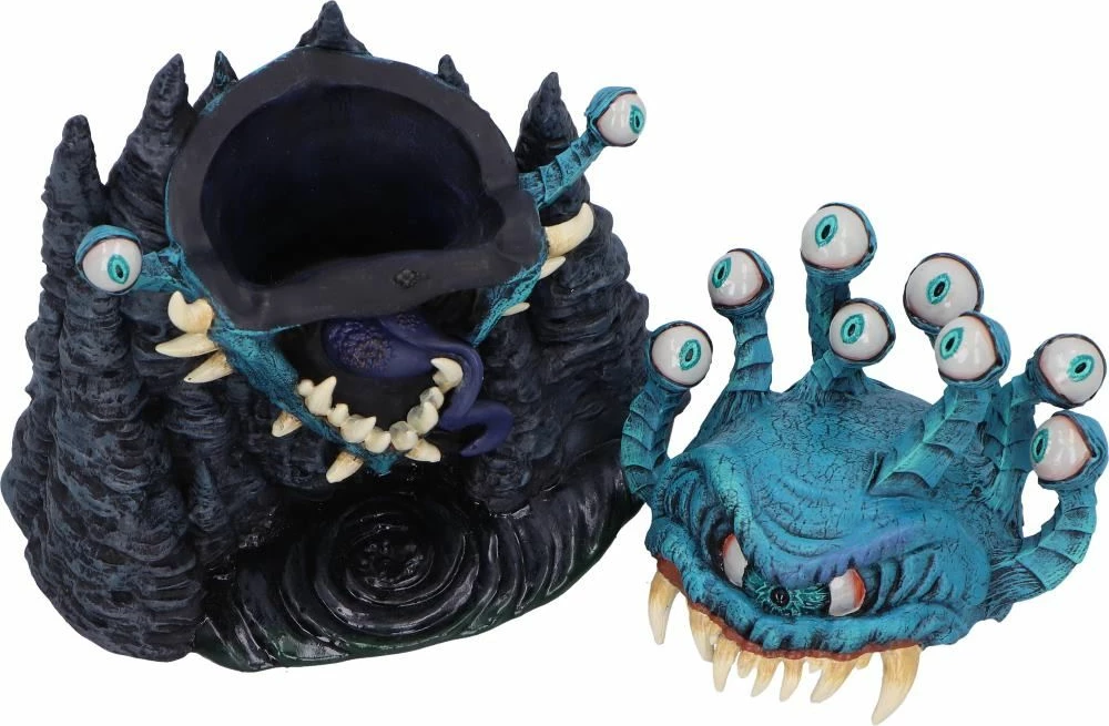 Kuti dekorative për zare NEMESIS NOW Dungeons & Dragons Beholder, rezinë, e pikturuar me dorë, blu