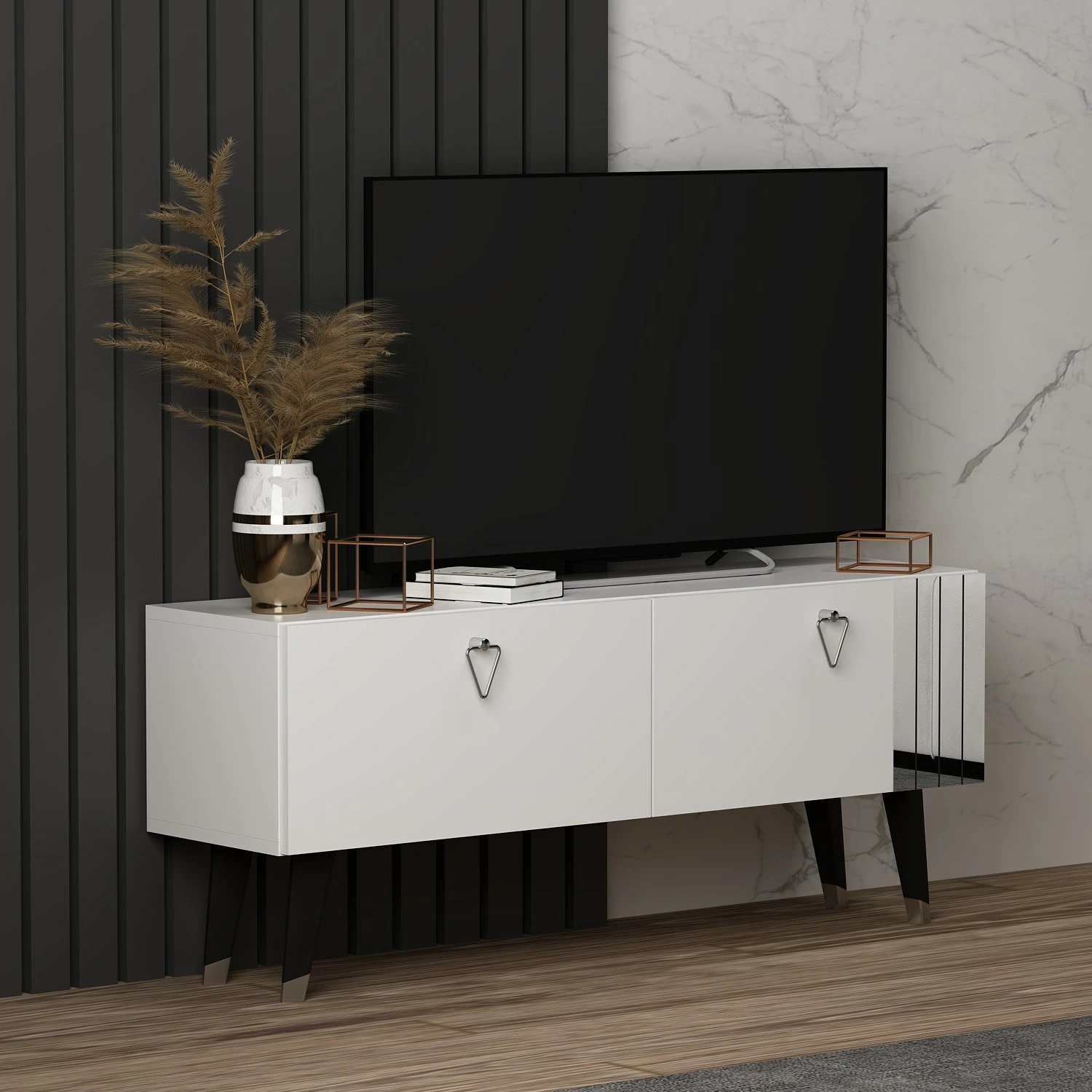 Komodë TV Hanah Home, Tarab, e bardhë