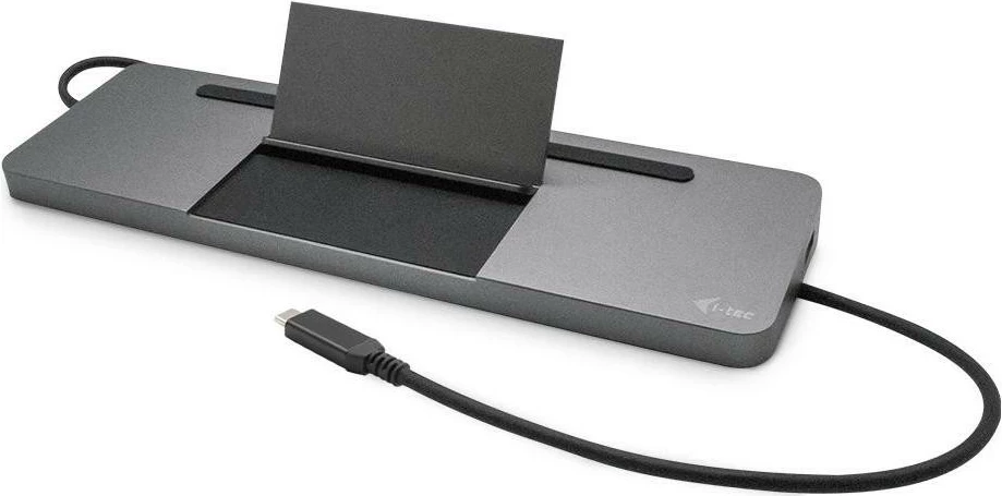 Doking stacion i-tec USB-C Metal Ergonomic 4K 3x Display, DP HDMI VGA LAN Audio, Power Delivery 85W, me karikues universal 100W