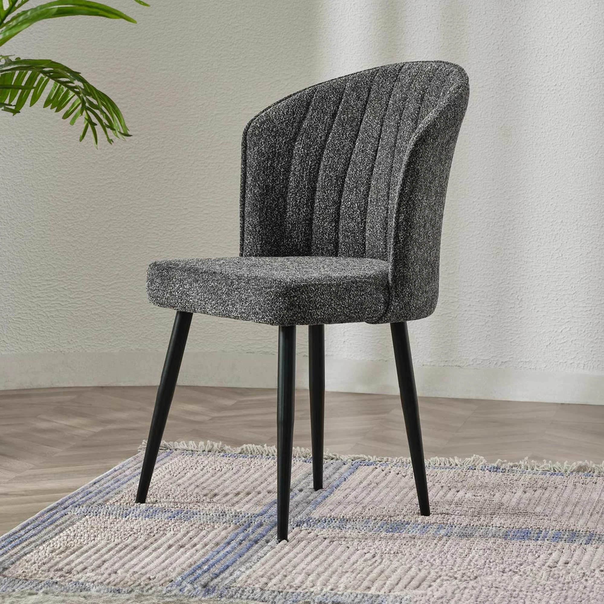 Set karrigesh (4 copë) Hanah Home, Rubi, antracit, e zezë