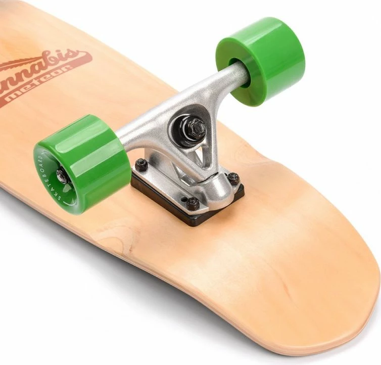 Skateboard për meshkuj dhe fëmijë Meteor, ngjyrë kafe dhe jeshile [Madhësia: Standarde]