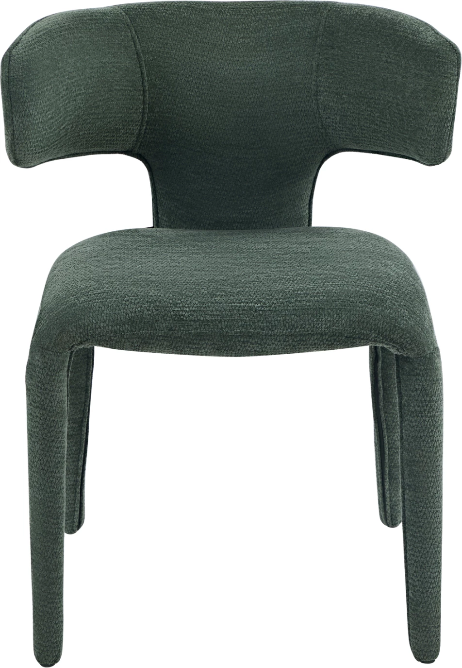 Karrige me mbështetëse për ngrënie BIEN, material tekstili i gjelbër, set prej 2 copë, 49.5x55.5x76cm