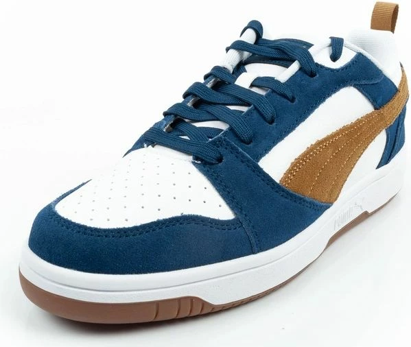 Atlete për meshkuj Puma Rebound v6, të bardha/navy/kafe