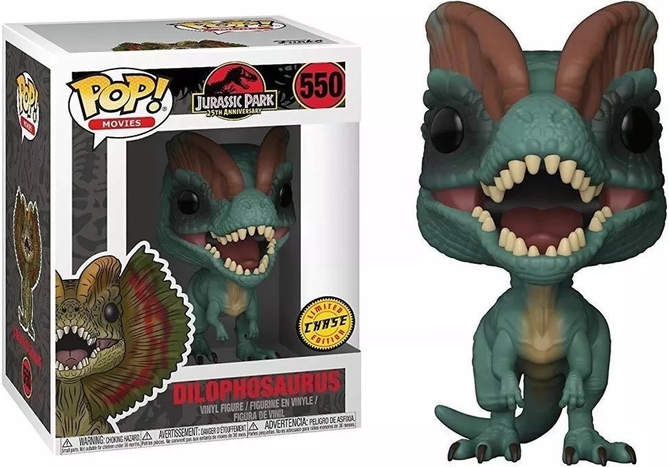 Figurinë Funko Pop Movies, Funko, Jurassic Park Dilophosaurus, Chase