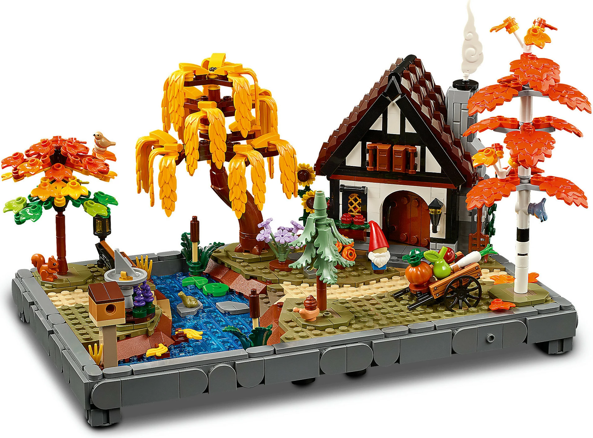 Set ndërtimi LEGO Icons Autumn Cottage Garden 11372, 1102 copë, 18+, multikolor